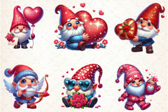 Valentine Gnomes Clipart Bundle - CraftNest - Digital Crafting and Art