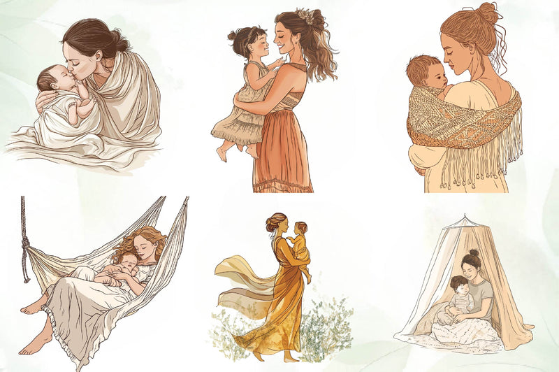 Boho Mothers Love Clipart Bundle - CraftNest - Digital Crafting and Art