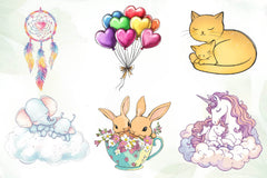 Whimsical Mothers Day Art Set Clipart Bundle - CraftNest - Digital Crafting and Art