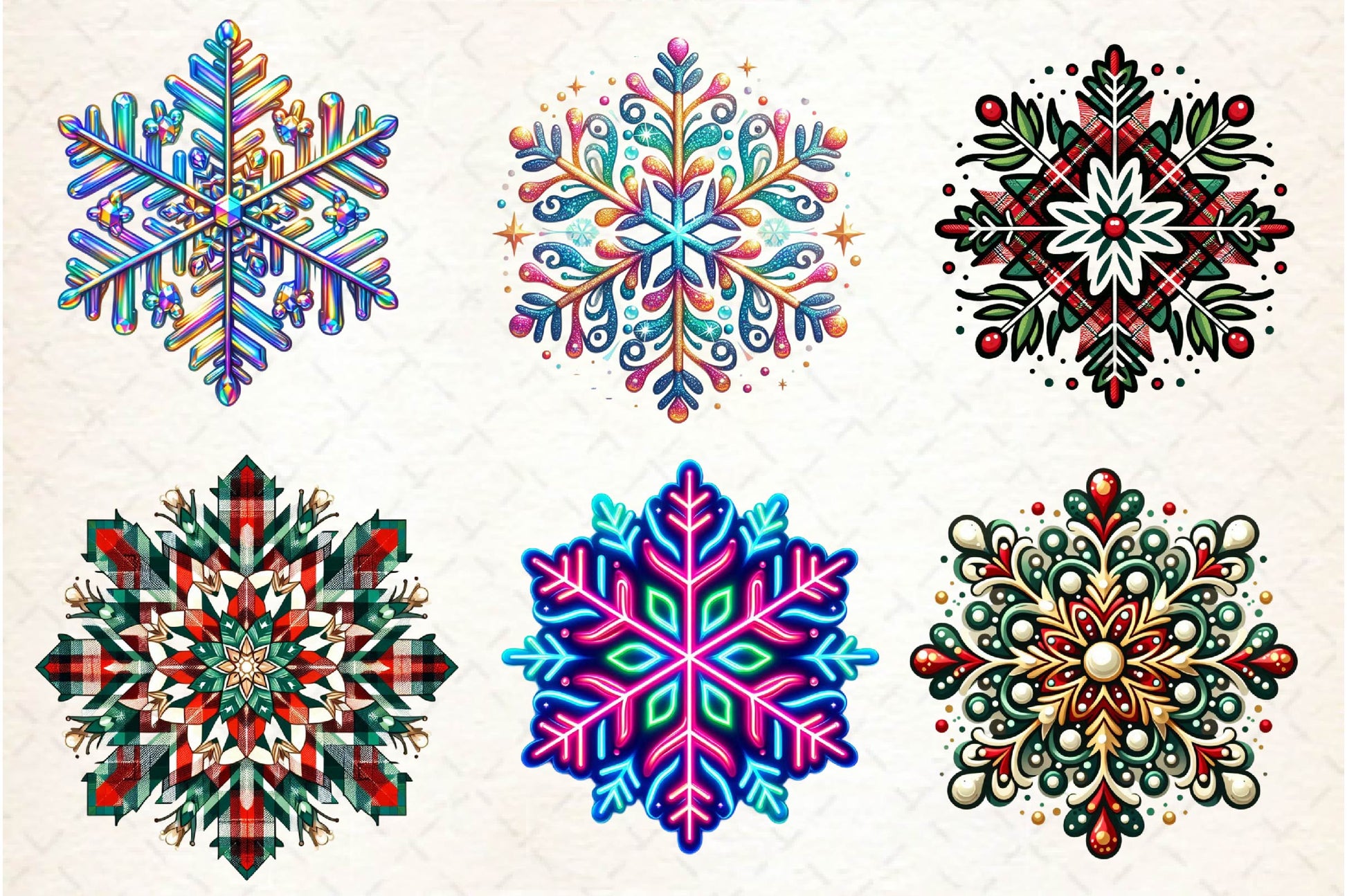 Christmas Snowflake Clipart Bundle - CraftNest - Digital Crafting and Art
