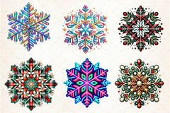 Christmas Snowflake Clipart Bundle - CraftNest - Digital Crafting and Art