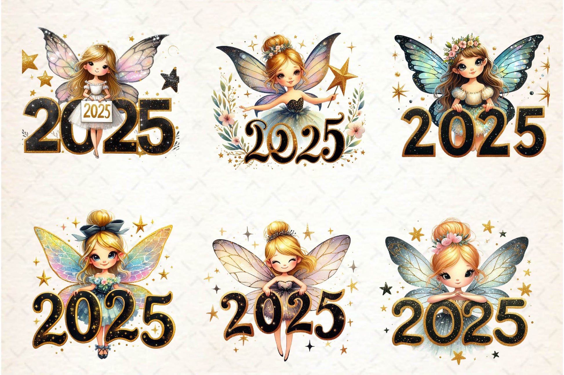 New Year Fairy Girls Clipart Bundle - CraftNest - Digital Crafting and Art
