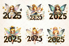 New Year Fairy Girls Clipart Bundle - CraftNest - Digital Crafting and Art