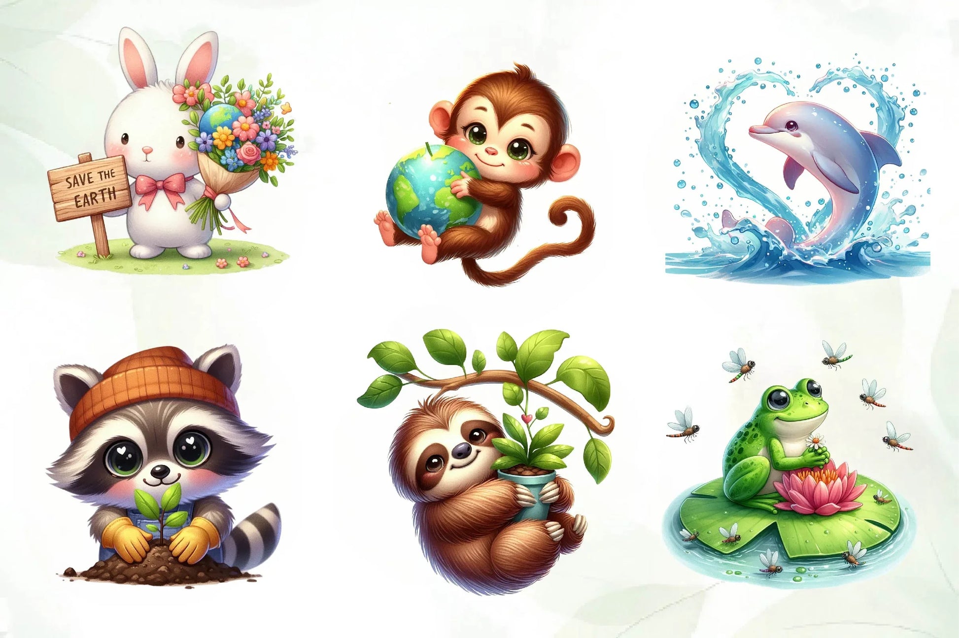Earth Day Animals Wildlife Clipart Bundle - CraftNest - Digital Crafting and Art