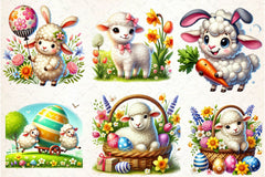 Easter Sheep Clipart Bundle 2 - CraftNest - Digital Crafting and Art