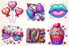 Glittery Valentine Clipart Bundle 1 - CraftNest - Digital Crafting and Art