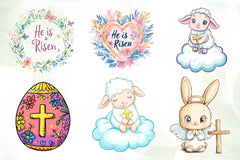 Cute Risen Easter Clipart Bundle - CraftNest - Digital Crafting and Art