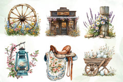 Western Spring Clipart Bundle - CraftNest - Digital Crafting and Art
