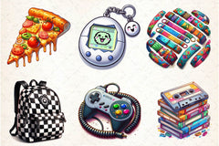 Nostalgic 90s Clipart Bundle - CraftNest - Digital Crafting and Art