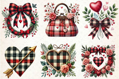Valentines Buffalo Plaid Clipart Bundle - CraftNest - Digital Crafting and Art