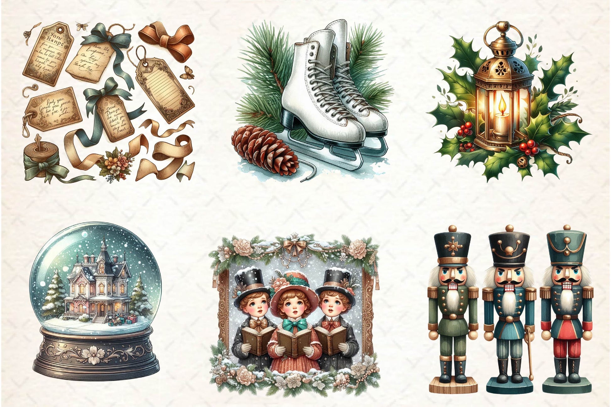 Christmas Antique Clipart Bundle - CraftNest - Digital Crafting and Art