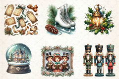 Christmas Antique Clipart Bundle - CraftNest - Digital Crafting and Art