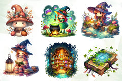 Cozy Magic Fairy Forest Witch Clipart Bundle - CraftNest - Digital Crafting and Art
