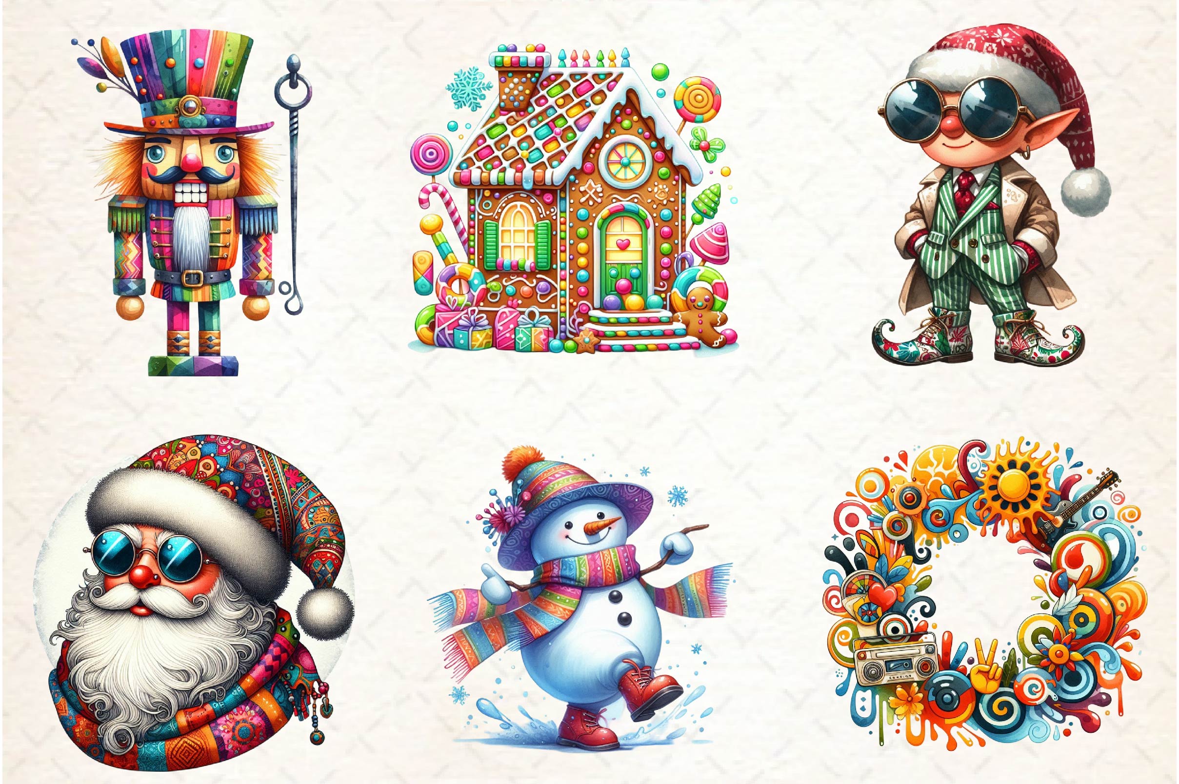 Funky Christmas Clipart Bundle - CraftNest - Digital Crafting and Art