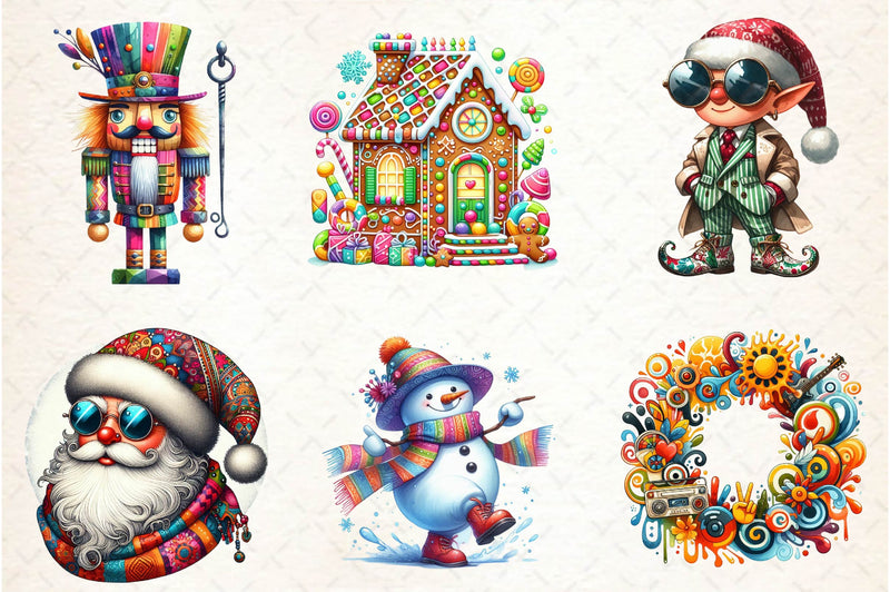 Funky Christmas Clipart Bundle - CraftNest - Digital Crafting and Art