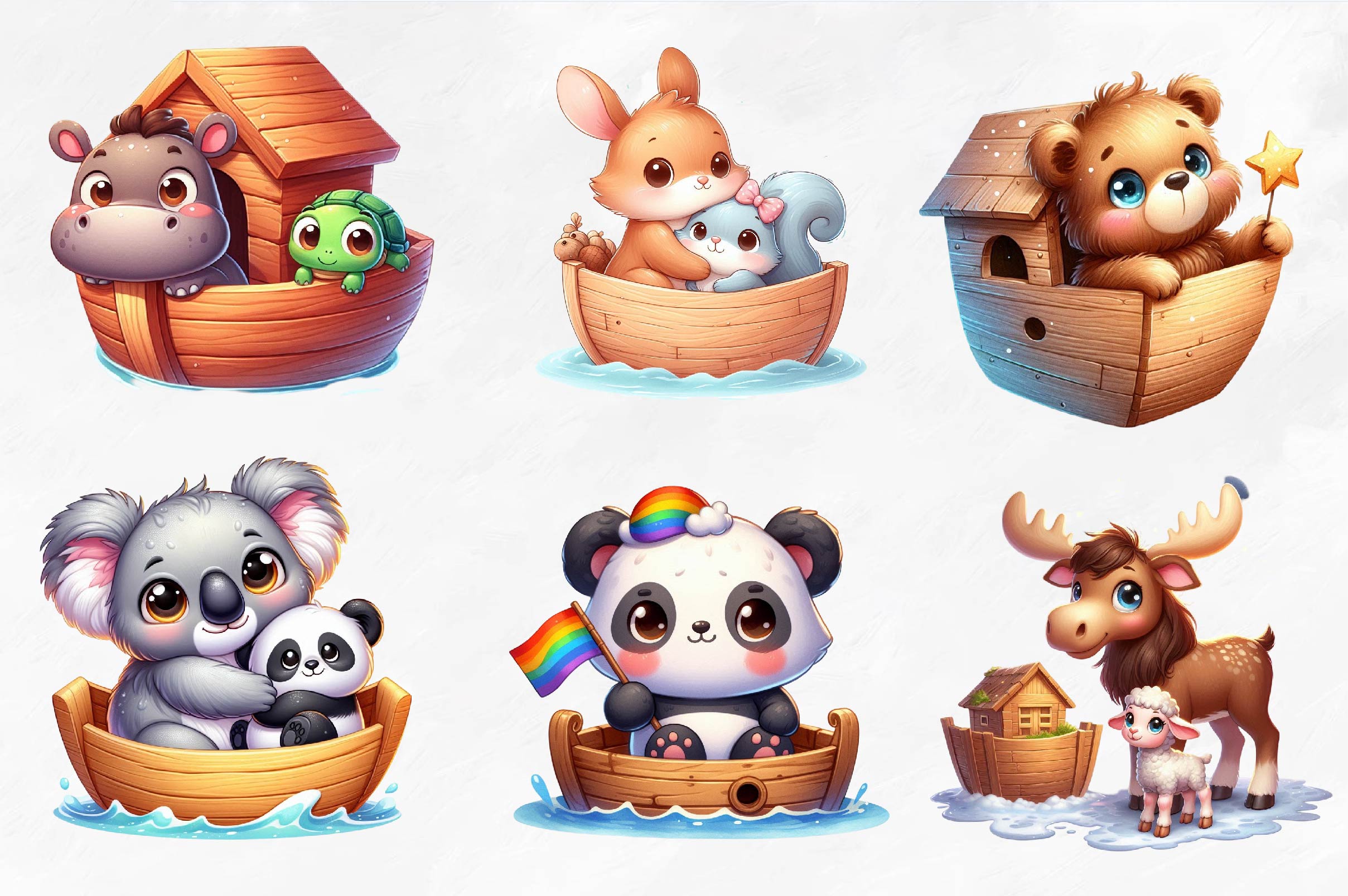 Noah'S Ark Nursery Decor Clipart Bundle - CraftNest - Digital Crafting and Art