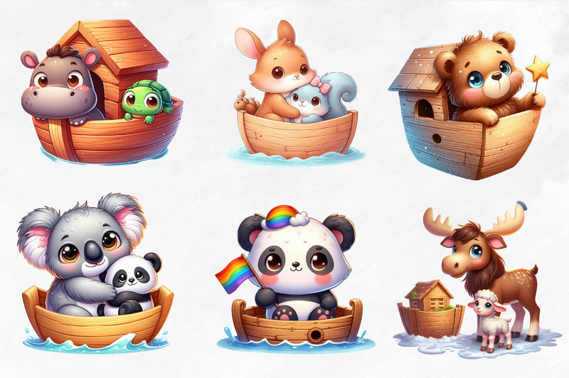 Noah'S Ark Nursery Decor Clipart Bundle - CraftNest - Digital Crafting and Art