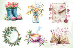 Spring Laundry Clipart Bundle - CraftNest - Digital Crafting and Art