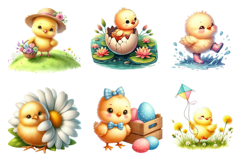 Spring & Baby Chick Clipart Bundle - CraftNest - Digital Crafting and Art