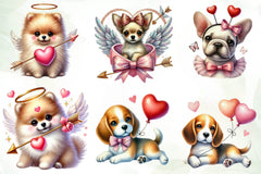 Dogs Cupid Valentines Day Clipart Bundle - CraftNest - Digital Crafting and Art