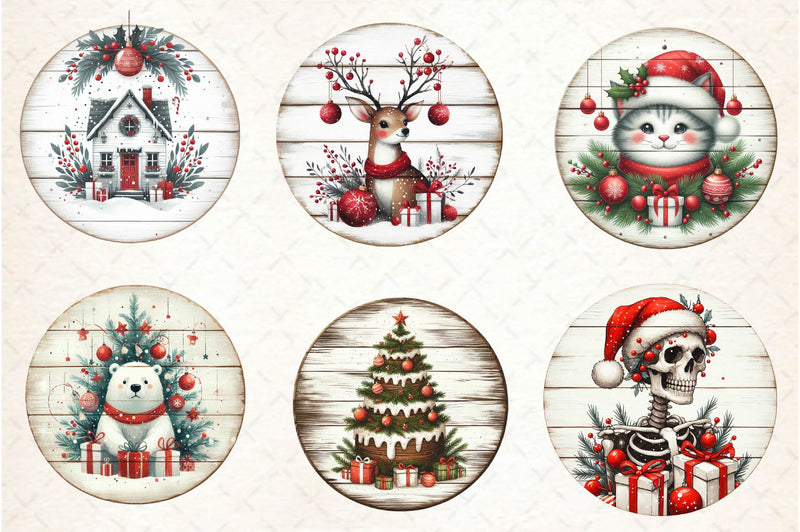 Vintage Christmas Ornaments Clipart Bundle - CraftNest - Digital Crafting and Art