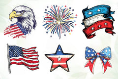 Patriotic Stars & Stripes Clipart Bundle - CraftNest - Digital Crafting and Art