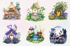 Whimsical Fairy Garden Clipart Bundle - CraftNest - Digital Crafting and Art