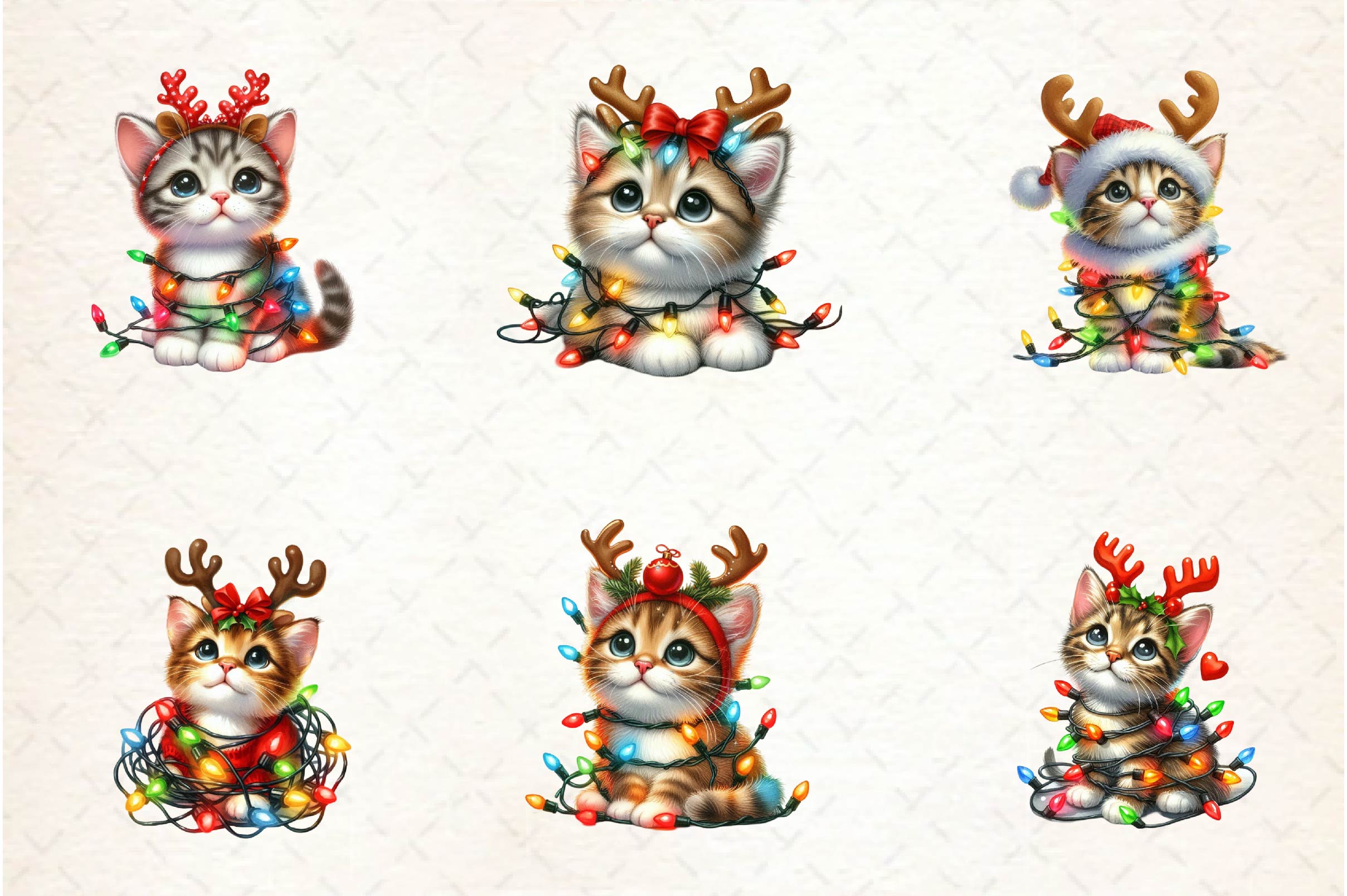 Christmas Kitty Clipart Bundle - CraftNest - Digital Crafting and Art