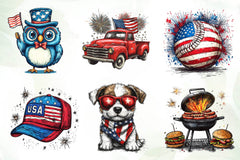 4th Of July Clipart Bundle 3 - CraftNest - Digital Crafting and Art