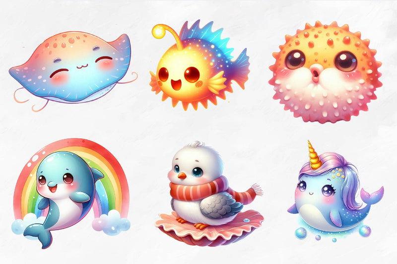 Nursery Decor Undersea Clipart Bundle - CraftNest - Digital Crafting and Art