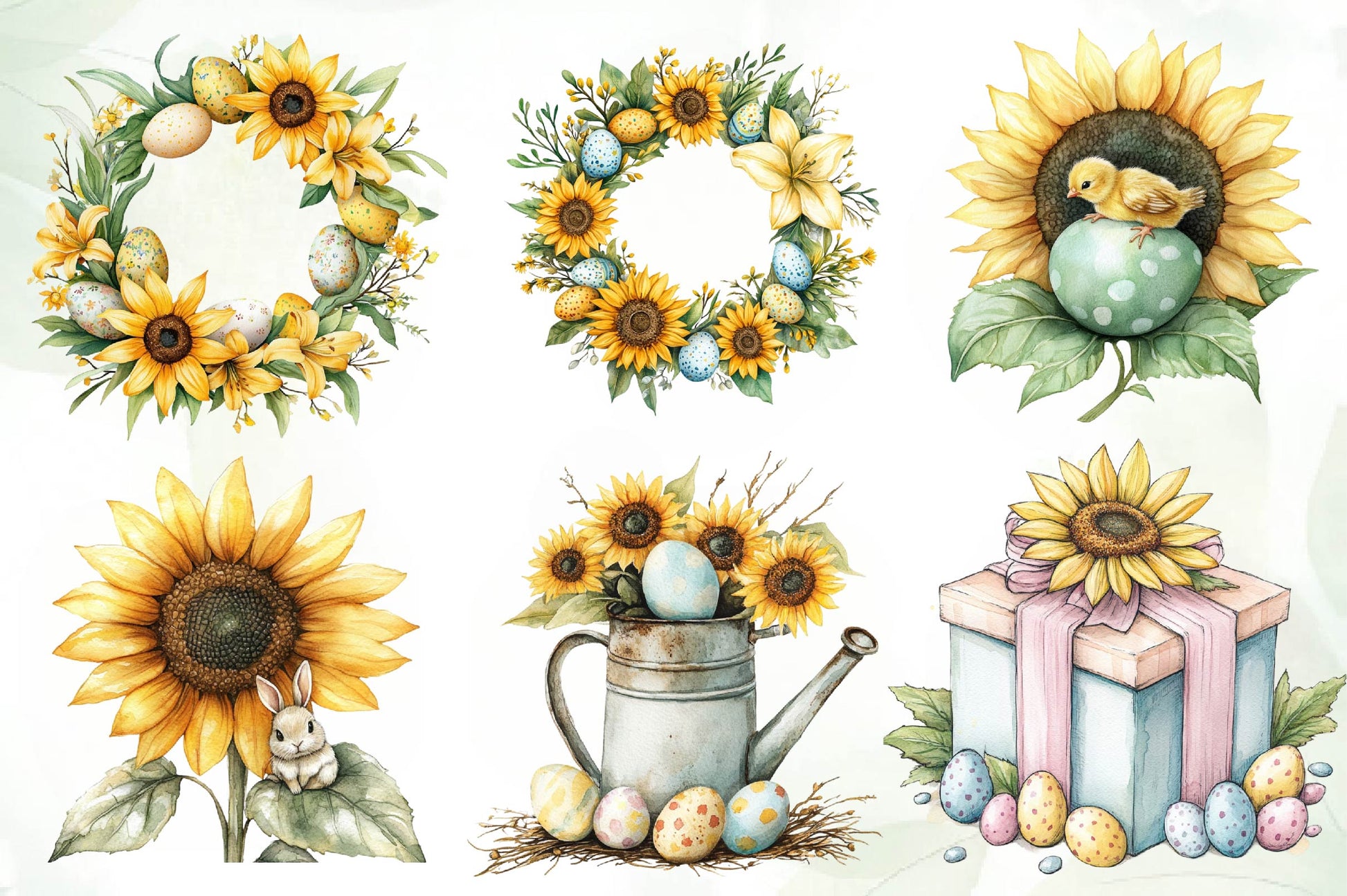 Easter Sunflowers Clipart Bundle - CraftNest - Digital Crafting and Art