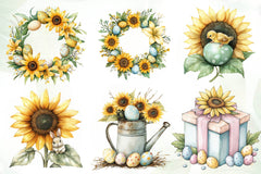 Easter Sunflowers Clipart Bundle - CraftNest - Digital Crafting and Art
