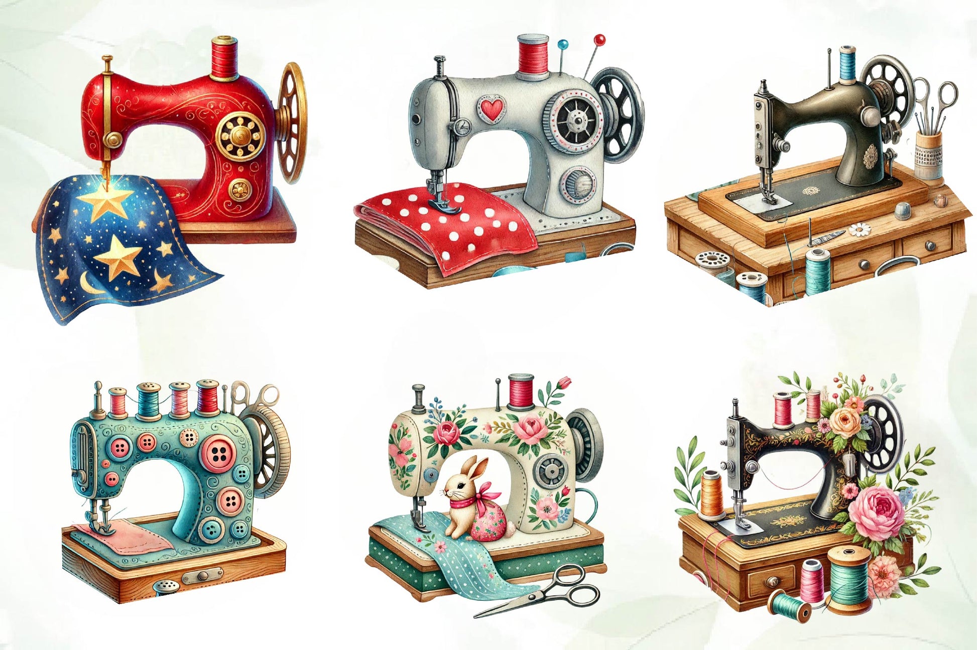 Sewing Machine Clipart Bundle - CraftNest - Digital Crafting and Art