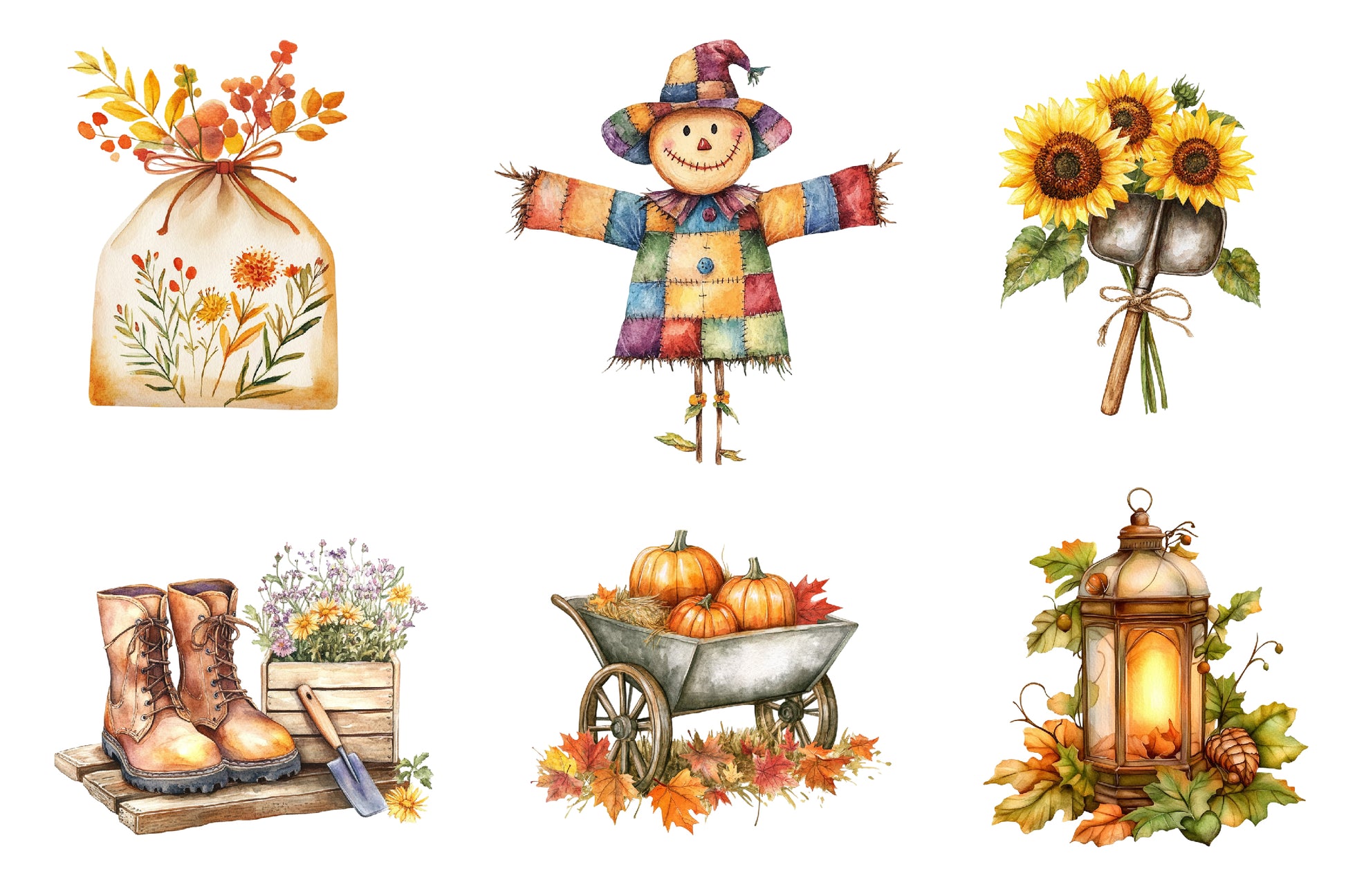 Autumn Garden Clipart Bundle 1 - CraftNest - Digital Crafting and Art
