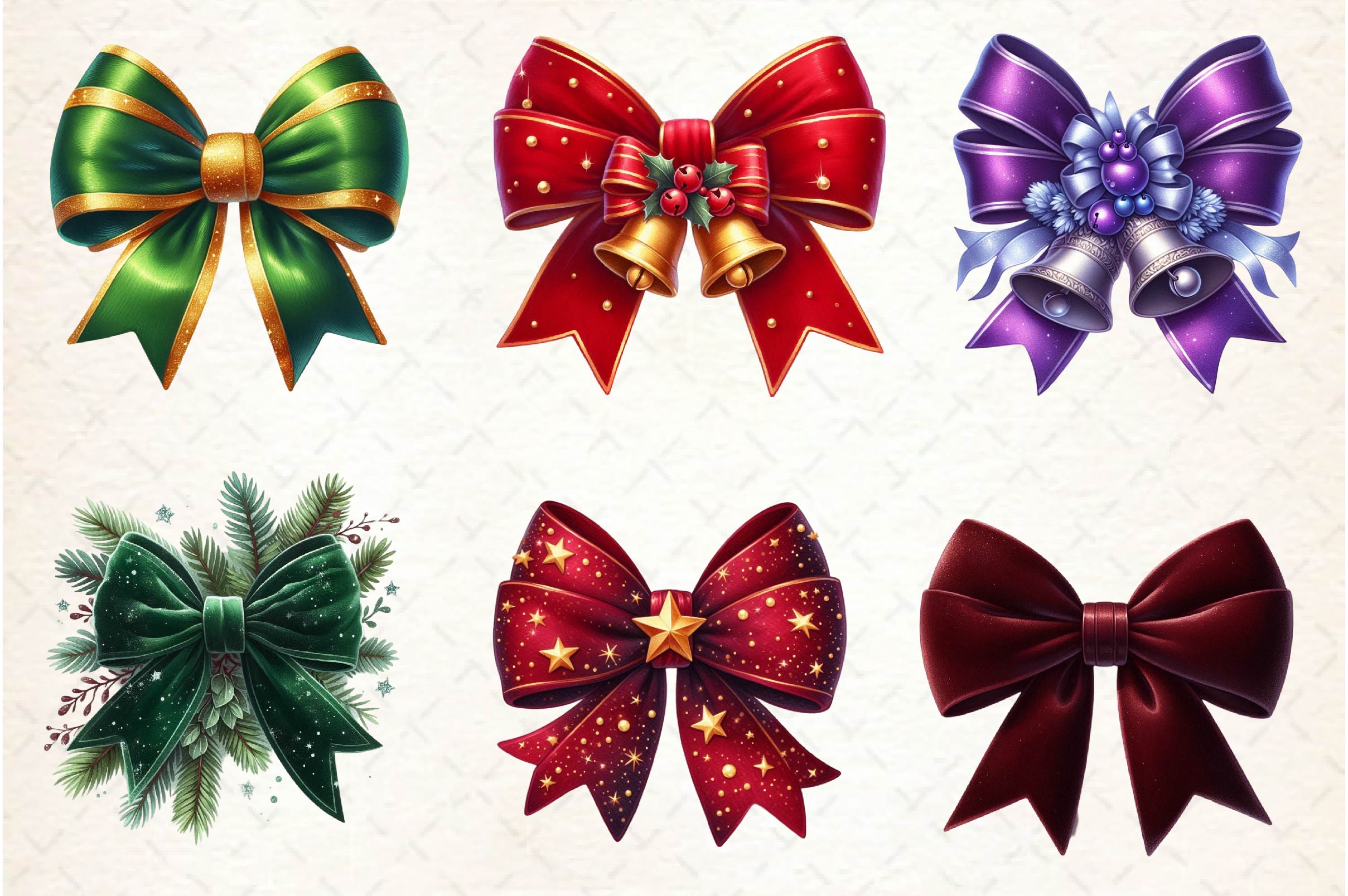 Velvet Bows Clipart Bundle - CraftNest - Digital Crafting and Art