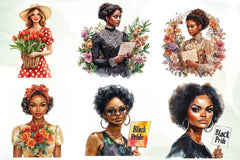 Vintage Black History Month Woman Clipart Bundle - CraftNest - Digital Crafting and Art