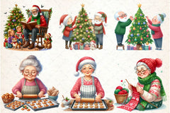 Christmas Elderly Set Clipart Bundle - CraftNest - Digital Crafting and Art