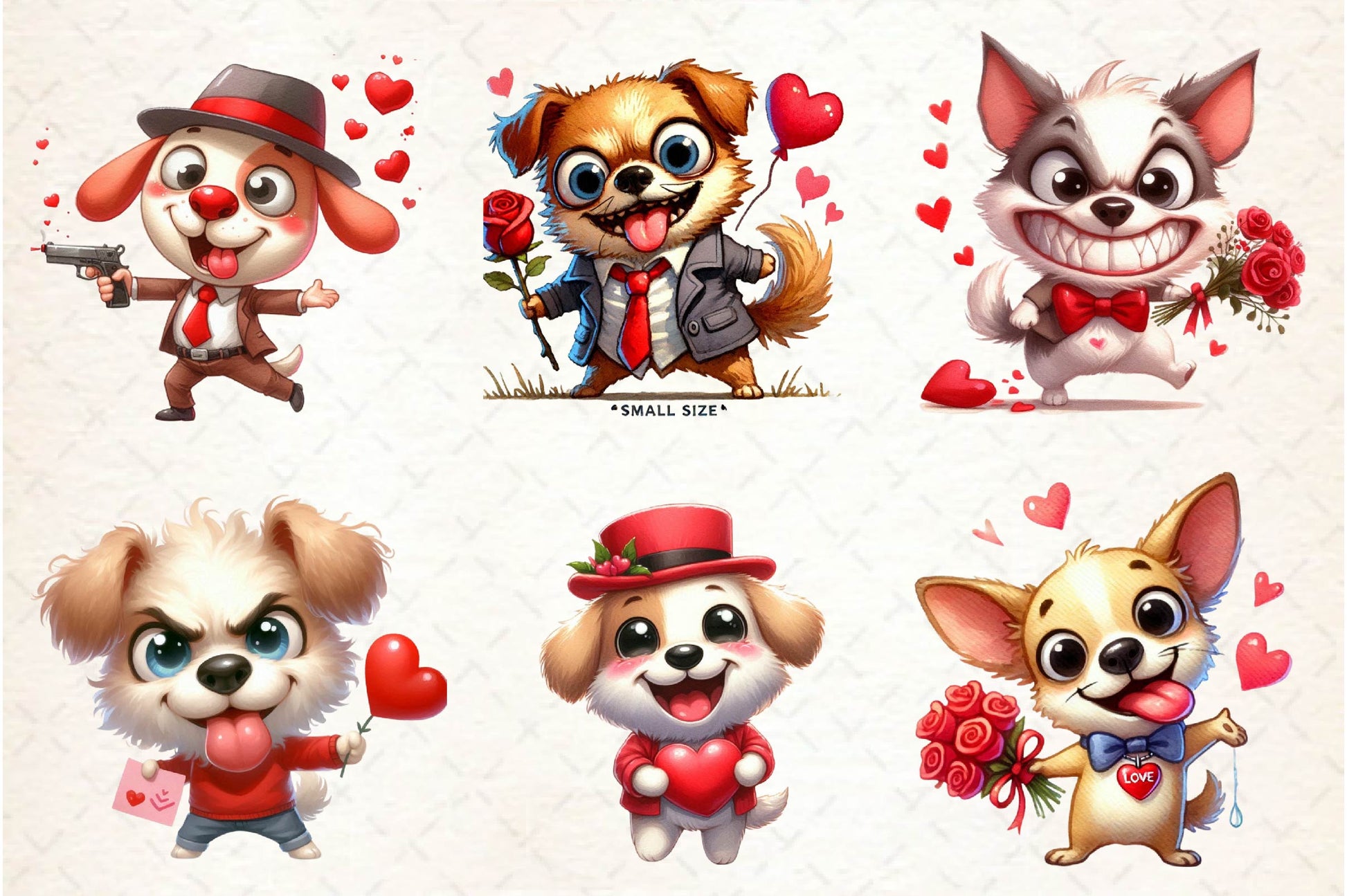Funny Valentine Dog Clipart Bundle - CraftNest - Digital Crafting and Art