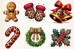 Leopard Print Christmas Clipart Bundle - CraftNest - Digital Crafting and Art