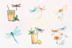 Summer Dragonfly Garden Clipart Bundle - CraftNest - Digital Crafting and Art