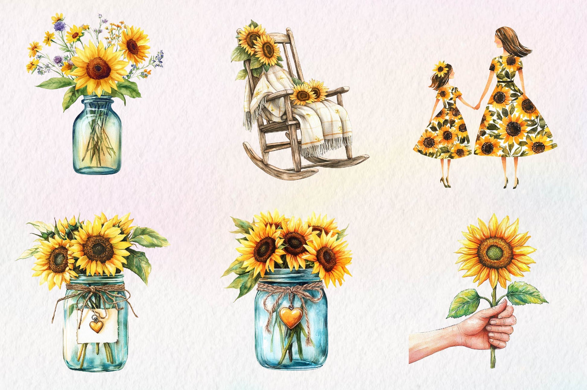 Sunflower Mother'S Day Clipart Bundle - CraftNest - Digital Crafting and Art