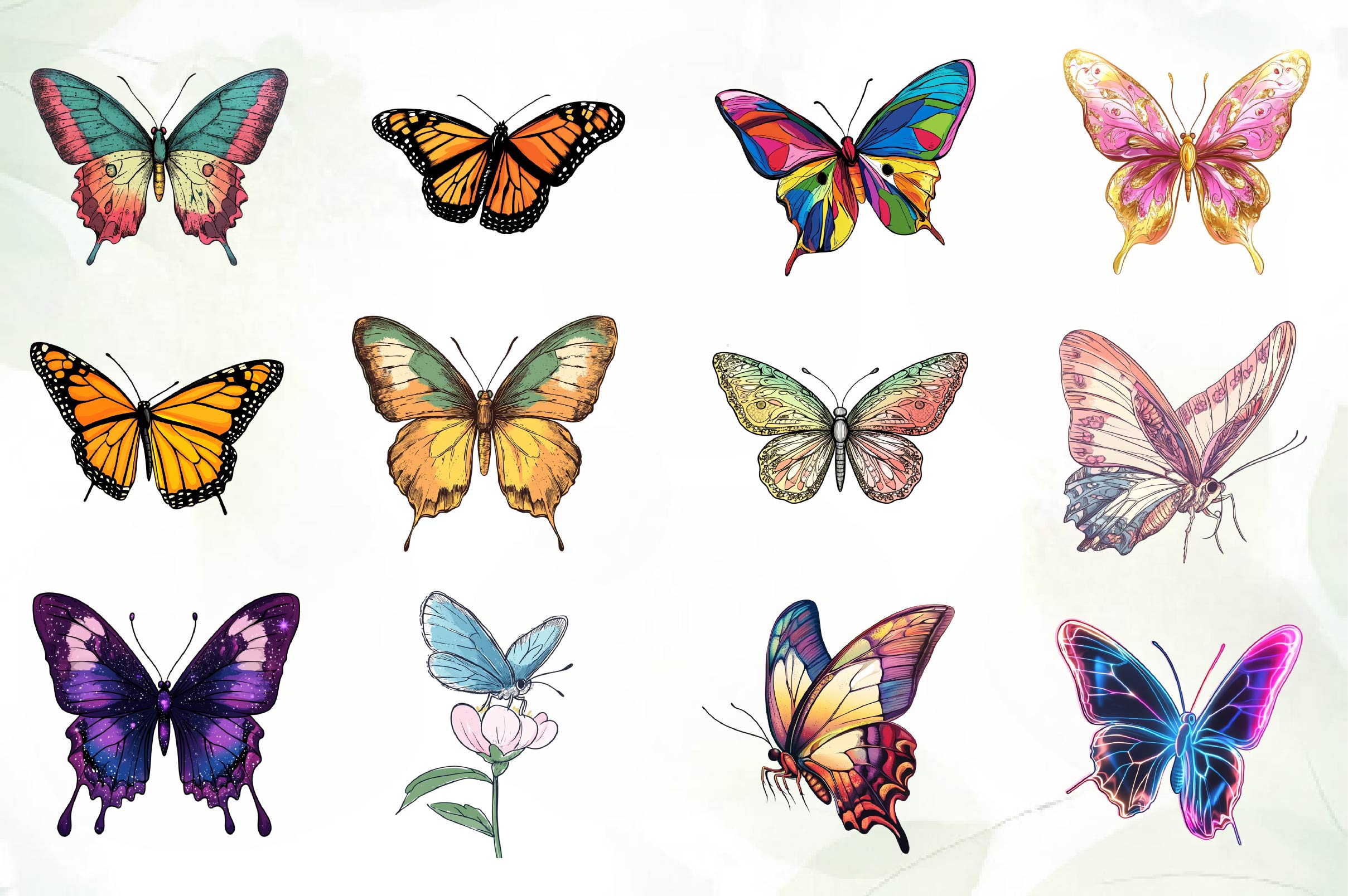 Drawing Butterfly Clipart Bundle - CraftNest - Digital Crafting and Art