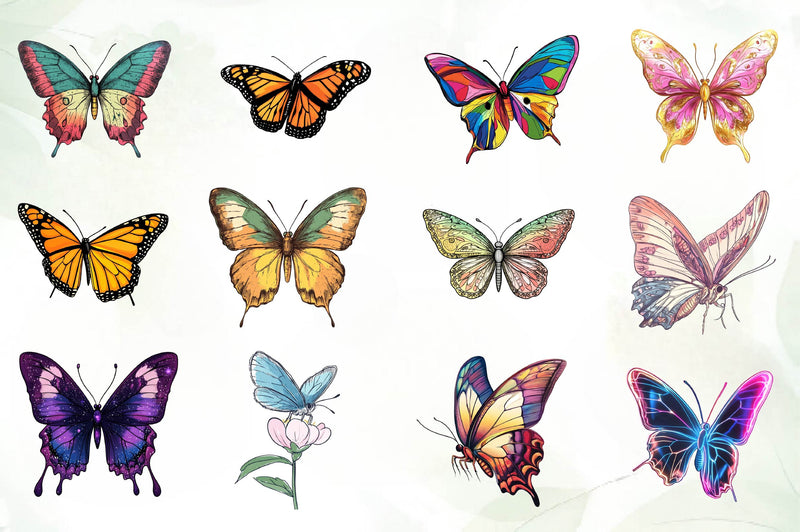 Drawing Butterfly Clipart Bundle - CraftNest - Digital Crafting and Art