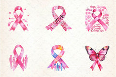 Breast Cancer Awareness Clipart Bundle - CraftNest - Digital Crafting and Art