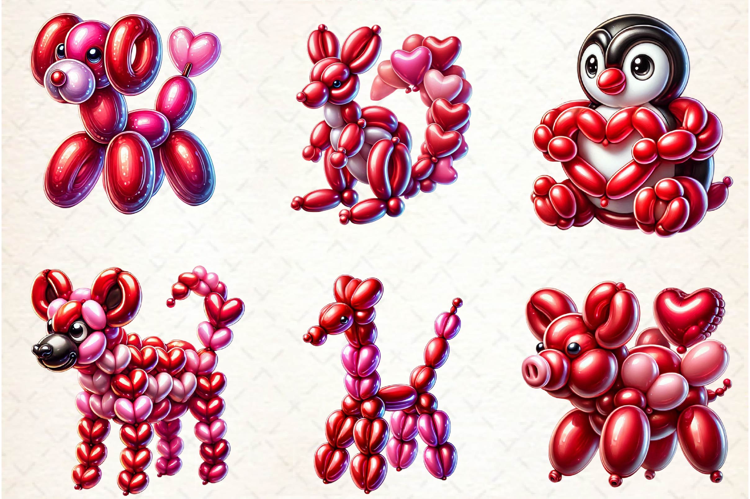 Balloon Animals Clipart Bundle - CraftNest - Digital Crafting and Art