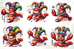 Mardi Gras Crawfish Clipart Bundle 1 - CraftNest - Digital Crafting and Art