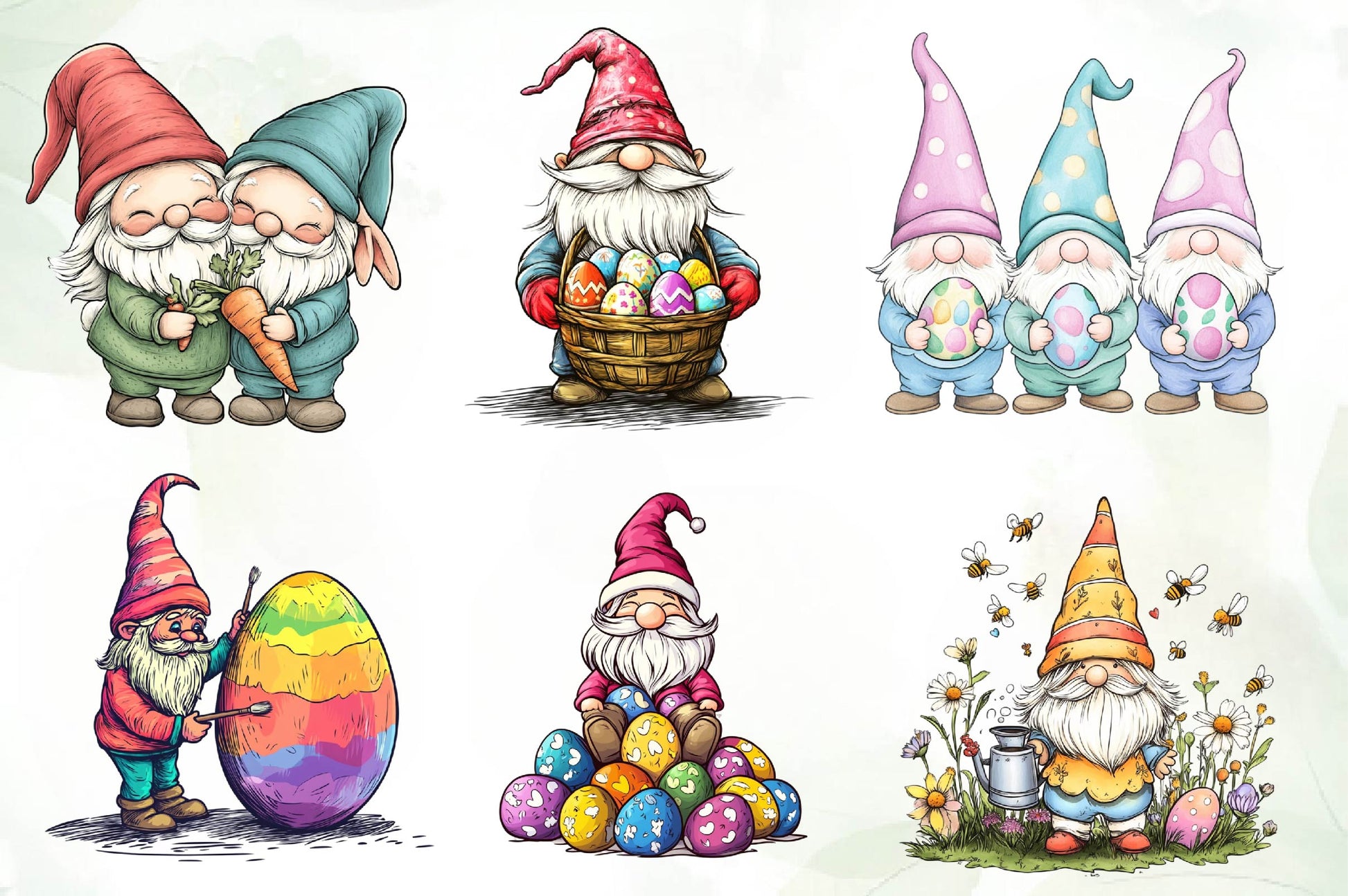 Easter Gnome Clipart Bundle 2 - CraftNest - Digital Crafting and Art