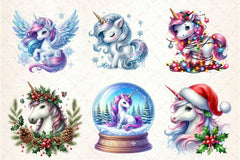 Winter Unicorn Clipart Bundle - CraftNest - Digital Crafting and Art