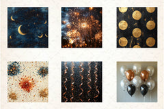 New Year's Eve Seamless Patterns Clipart Bundle - CraftNest - Digital Crafting and Art