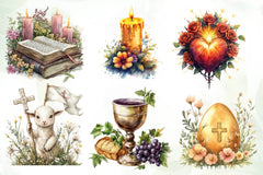 Antique Religious Easter Clipart Bundle - CraftNest - Digital Crafting and Art